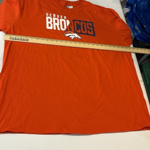 NFL Team Apparel Denver Broncos Long Sleeve Graphic Tee Mens Size 3XL Orange NWT - Picture 6 of 12